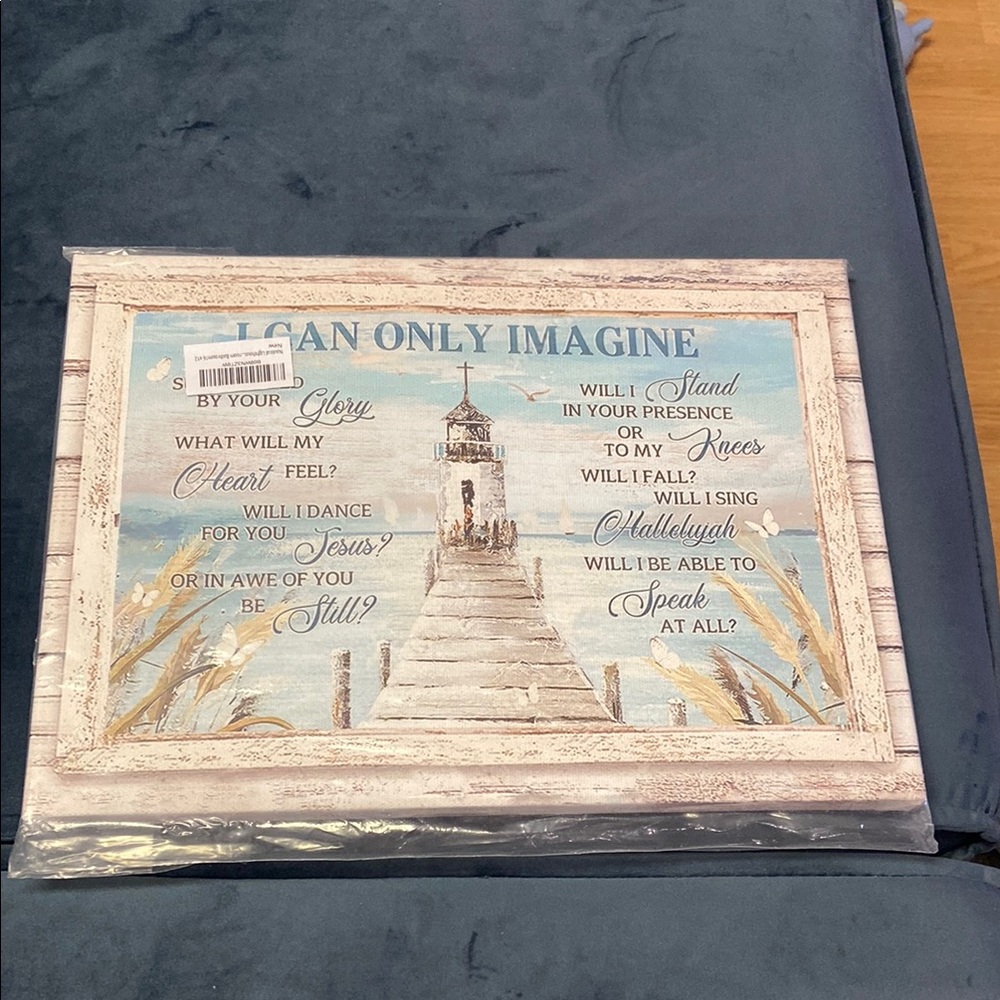 Hobby Lobby Inspirational Lighthouse Wall Art - Blue and White